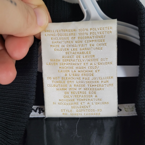 PNB NATION | satin gold thread embroidered NYC skyline zip bomber jacket - Picture 9 of 9